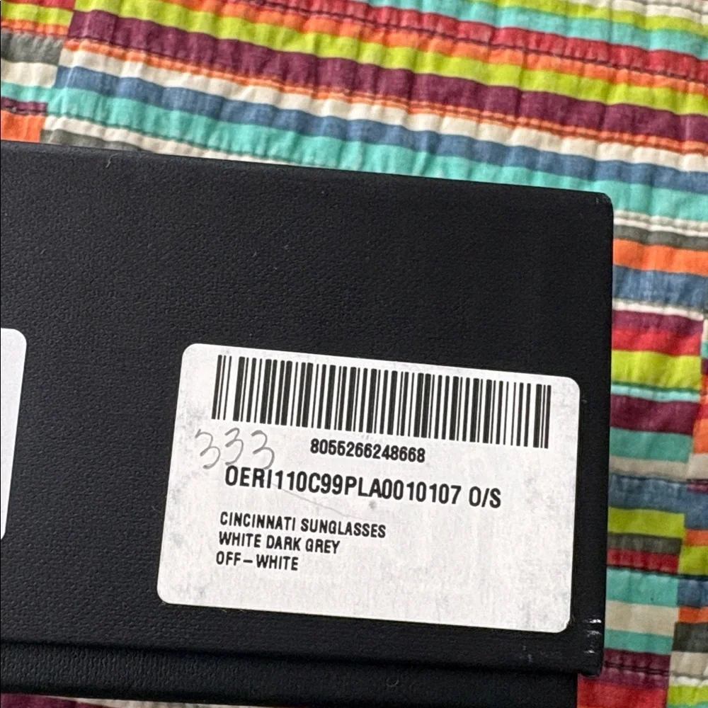 Blowout sale Off-White Cincinnati sunglasses white OERI 110C99PLA0010107 new